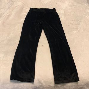 Black velvet joggers